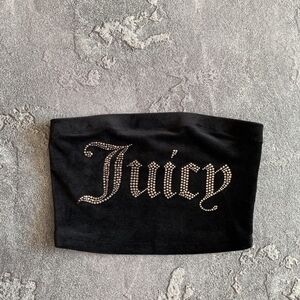 Juicy Couture Black Velour Bandeau